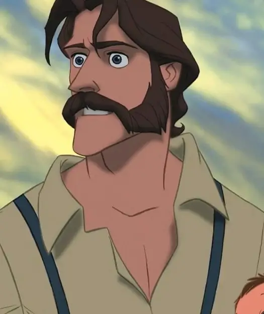 First off we have Tarzan's dad, John, who goes from rugged dad trying to keep his family alive!