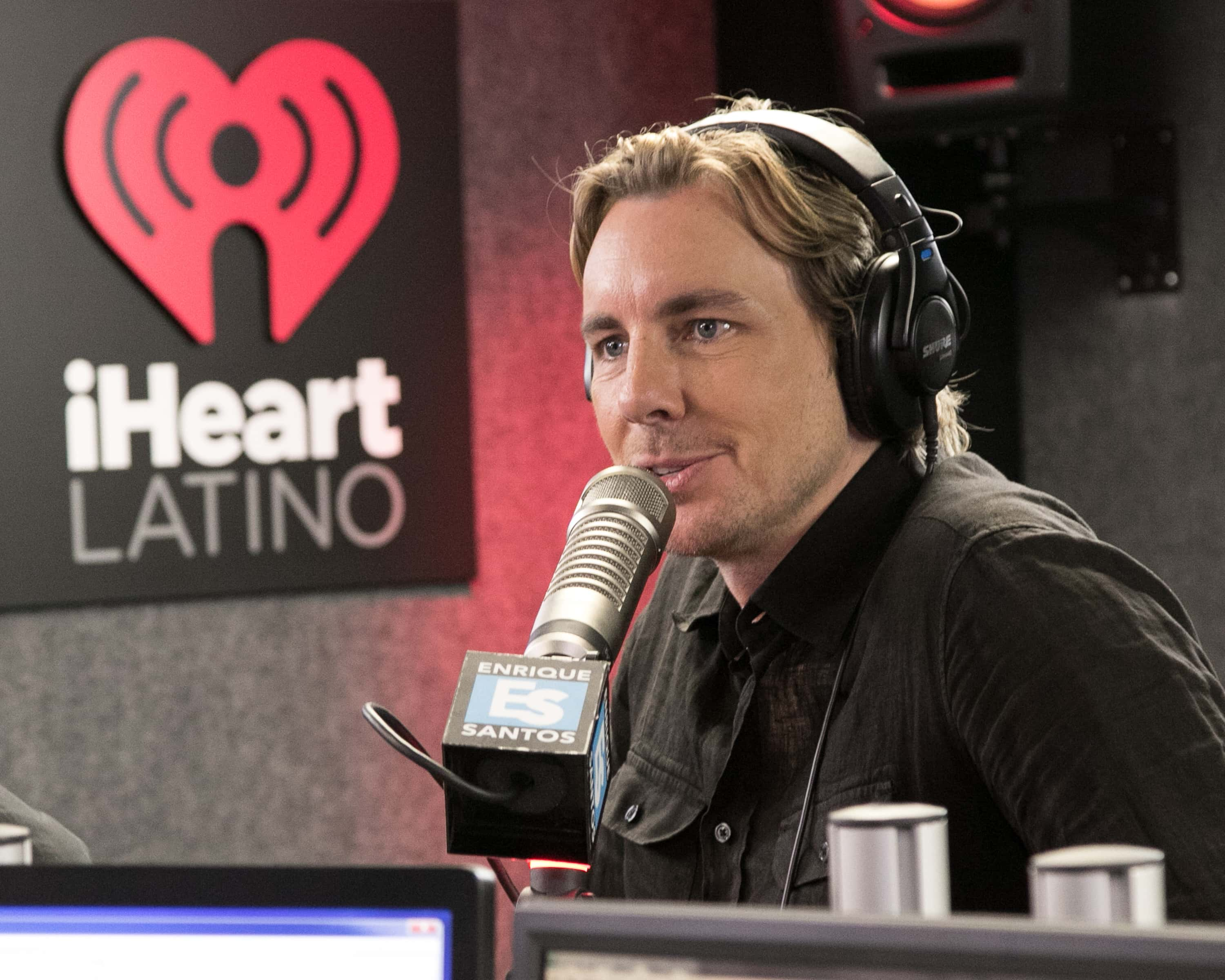 Cover Image Source: Dax Shepard is seen at the Enrique Santos Show At Tu94.9 to promote the movie 