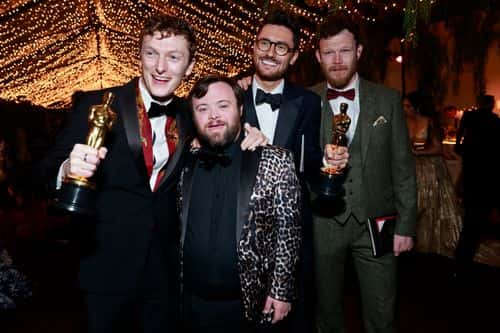 Image Source: (L-R) Ross White, James Martin, Tom Berkeley, Seamus O'Hara, winners of Best Short Film (Live Action) award for ’An Irish Goodbye’, attends the Governors Ball during the 95th Annual Academy Awards at Dolby Theatre on March 12, 2023 in Hollywood, California. (Photo by Emma McIntyre/Getty Images)