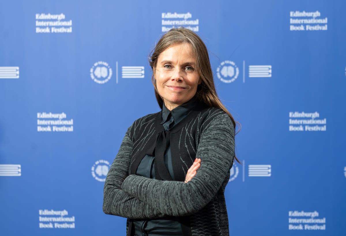 Image Source: EDINBURGH, SCOTLAND - AUGUST 17: Prime Minister of Iceland Katrín Jakobsdóttir attends the Edinburgh International Book Festival 2023 at Edinburgh College of Art on August 17, 2023 in Edinburgh, Scotland. (Photo by Roberto Ricciuti/Getty Images)
