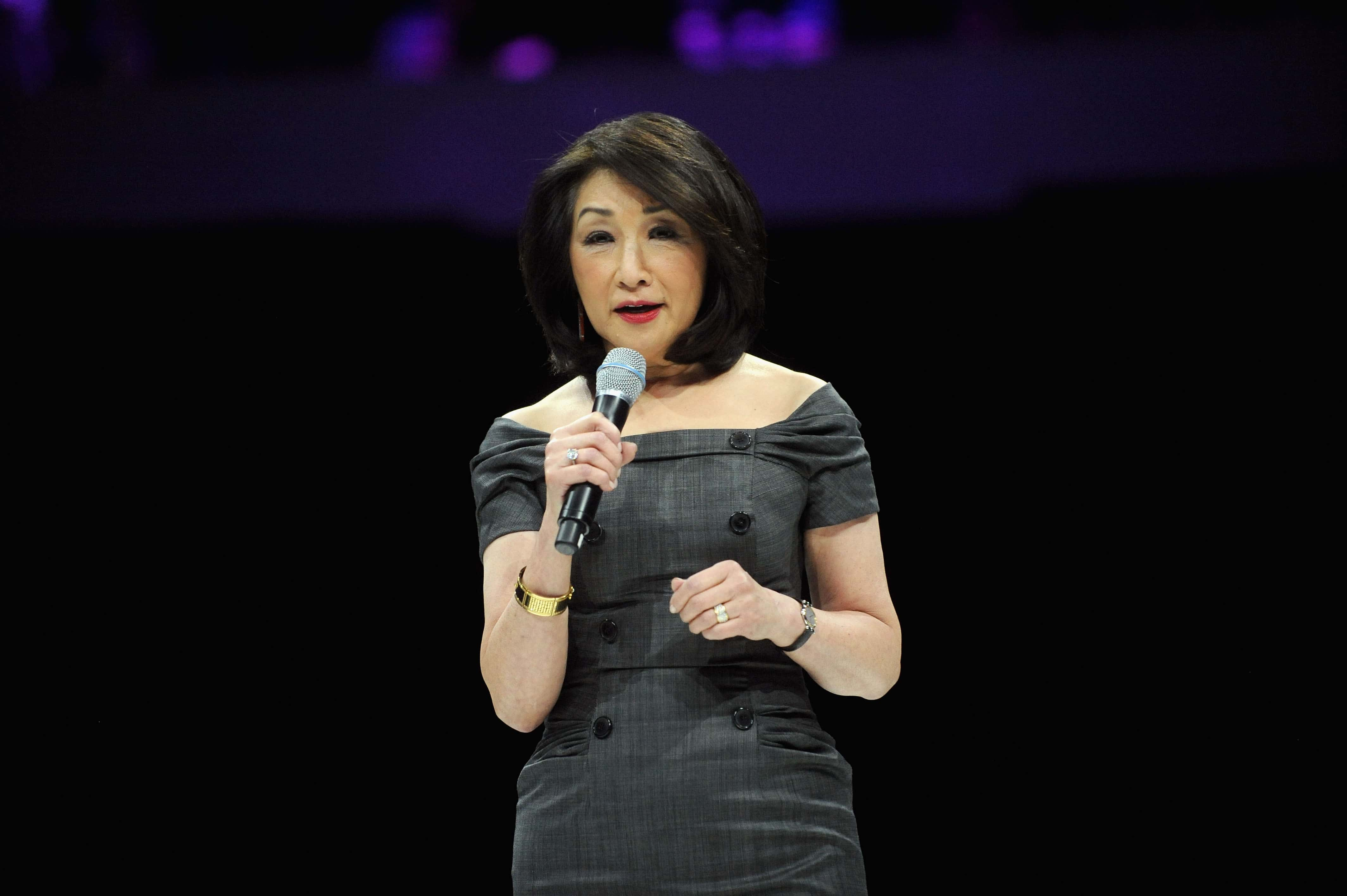 Image Source: NEW YORK, NY - APRIL 29: Connie Chung speaks onstage at the 2014 AOL NewFronts at Duggal Greenhouse on April 29, 2014, in New York, New York. (Photo by Brad Barket/Getty Images for AOL)