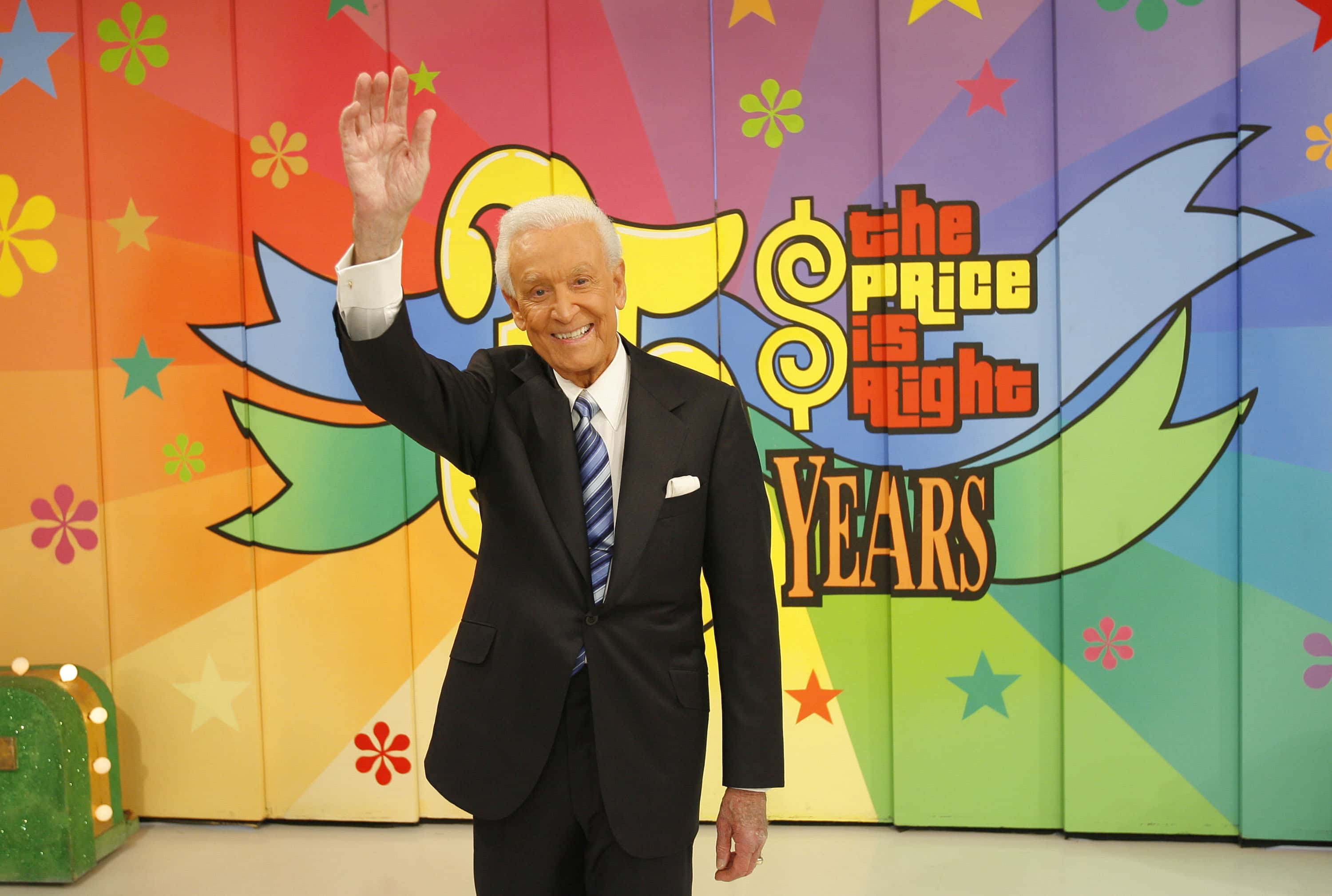 Television host Bob Barker poses for photographers at his last taping of 