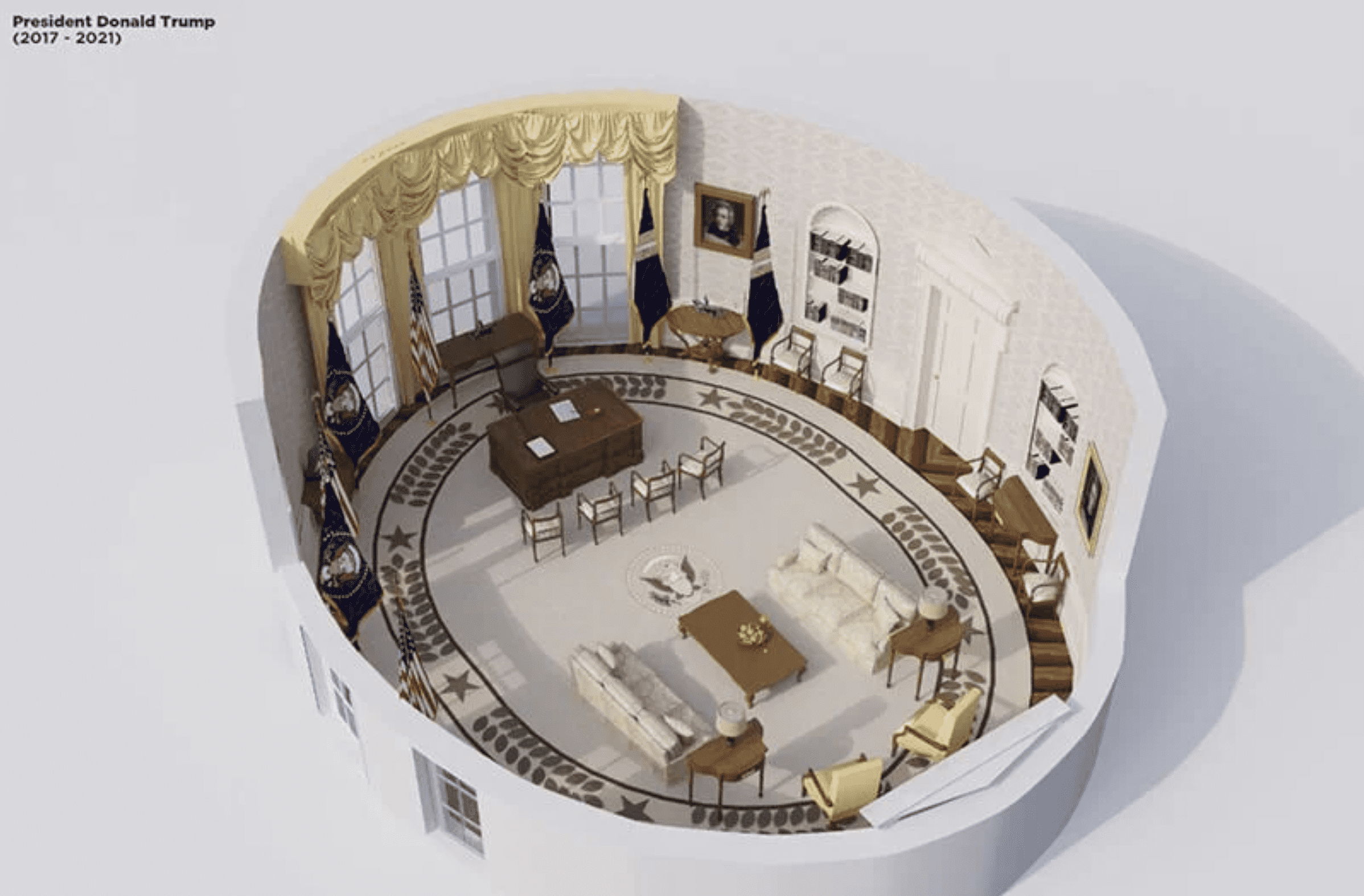 White House Oval Office Floor Plan