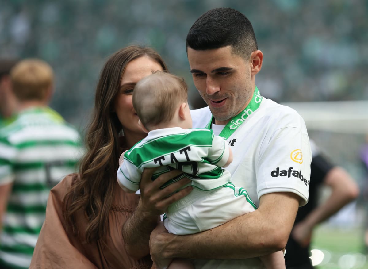 Tom Rogic of Celtic is seen at full time during the Cinch Scottish Premiership match between Celtic and Motherwell at Celtic Park on May 14, 2022 in Glasgow, Scotland. (Photo by Ian MacNicol/Getty Images)