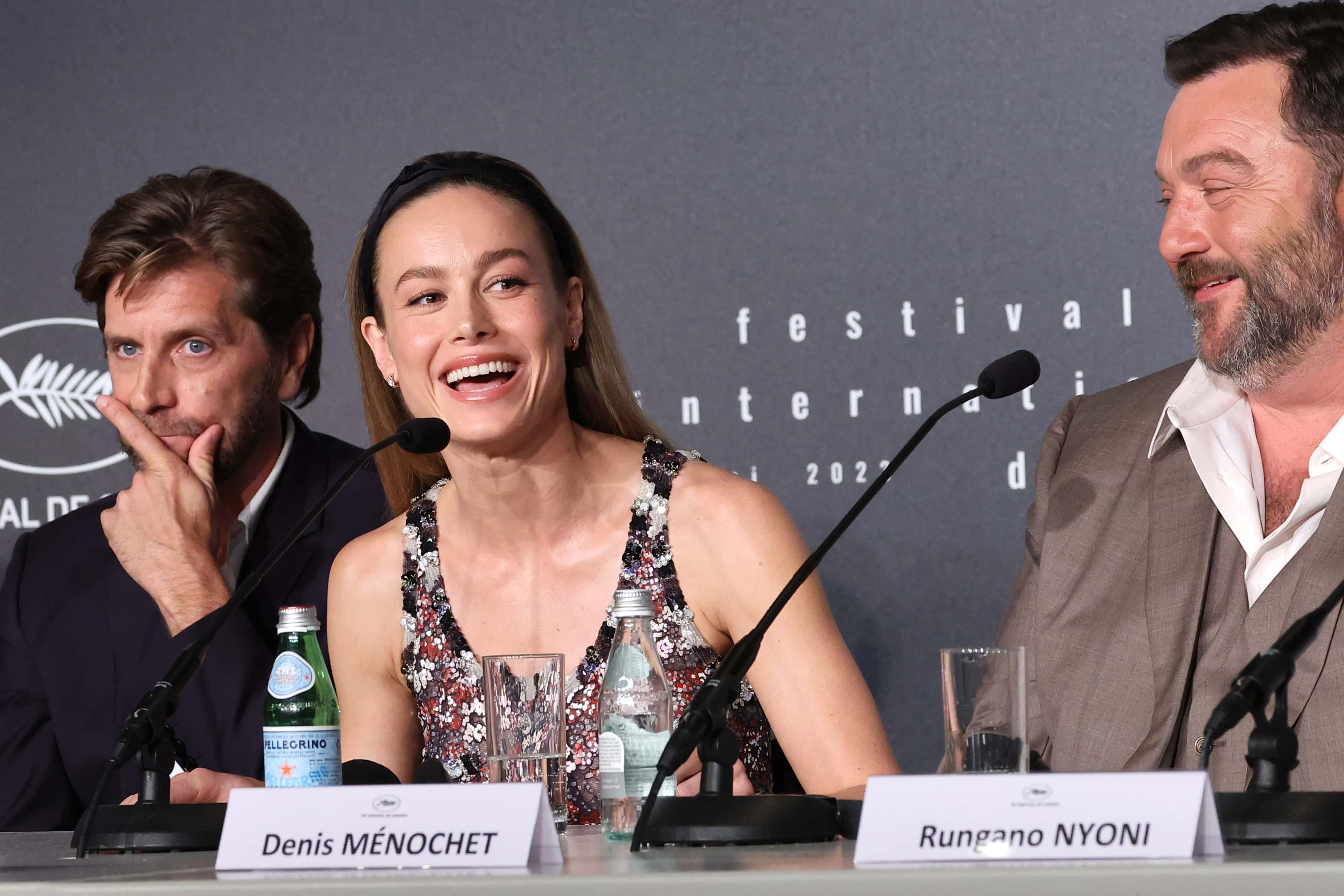 Image Source: CANNES, FRANCE - MAY 16: Jury President Ruben Östlund, and jury members Brie Larson and Denis Ménochet attend the jury press conference at the 76th annual Cannes film festival at Palais des Festivals on May 16, 2023, in Cannes, France. (Photo by Mike Coppola/Getty Images)