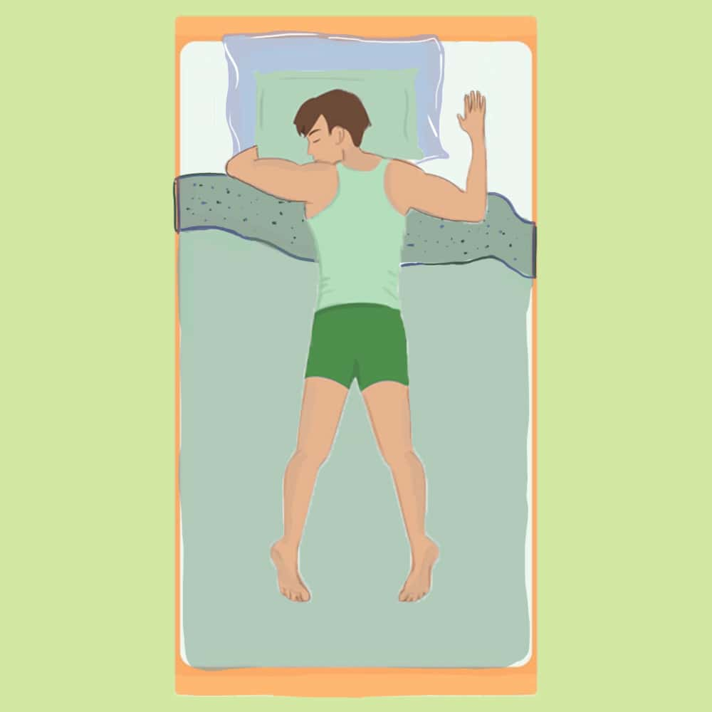 sleeping freefall position