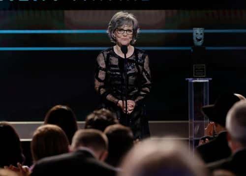 Honoree Sally Field accepts the SAG Life Achievement Award onstage during the 29th Annual Screen Actors Guild Awards - Getty Images | Kevin Winter